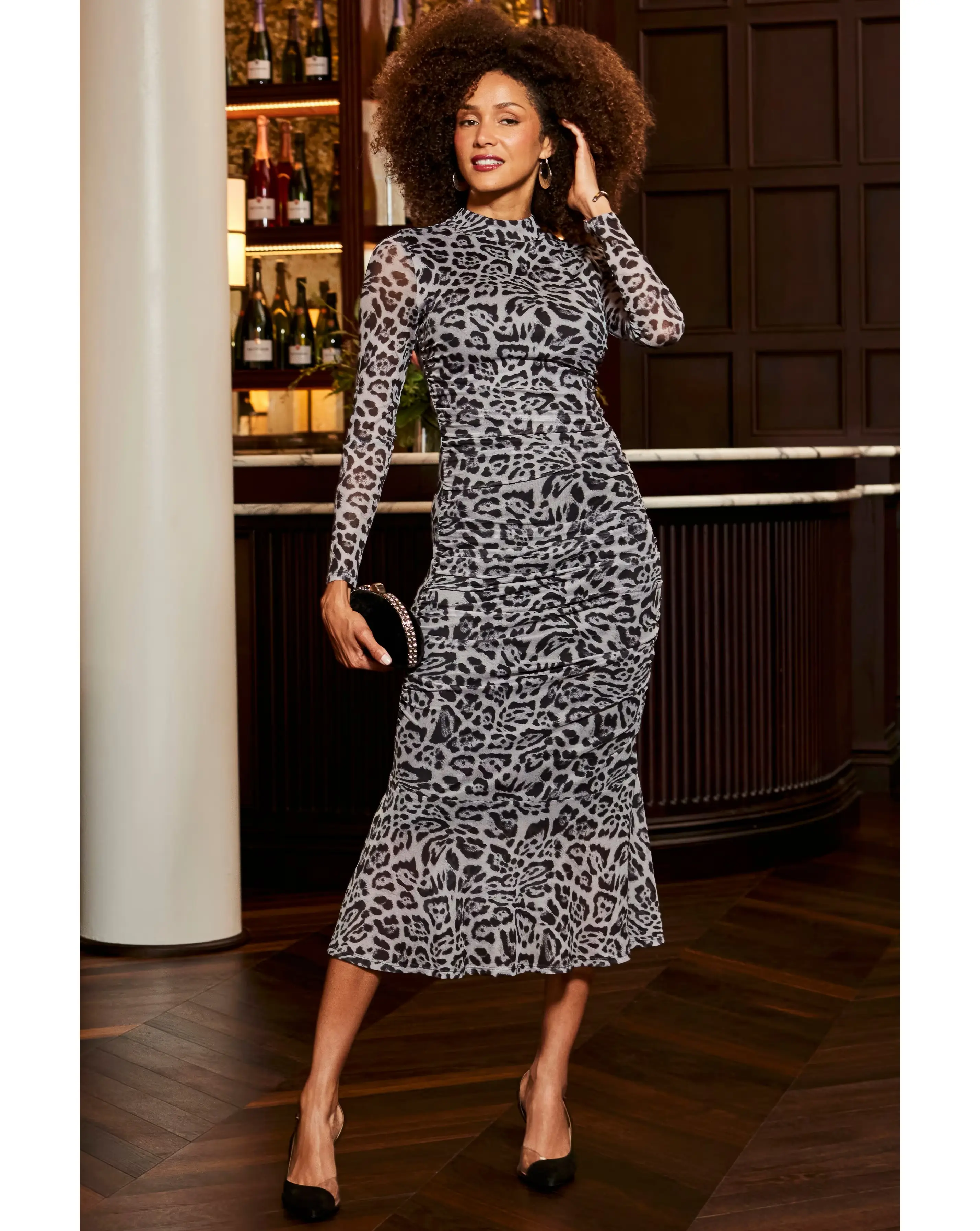 Sosandar Animal Print Fitted Dress 1 Sosandar Animal Print Fitted Dress