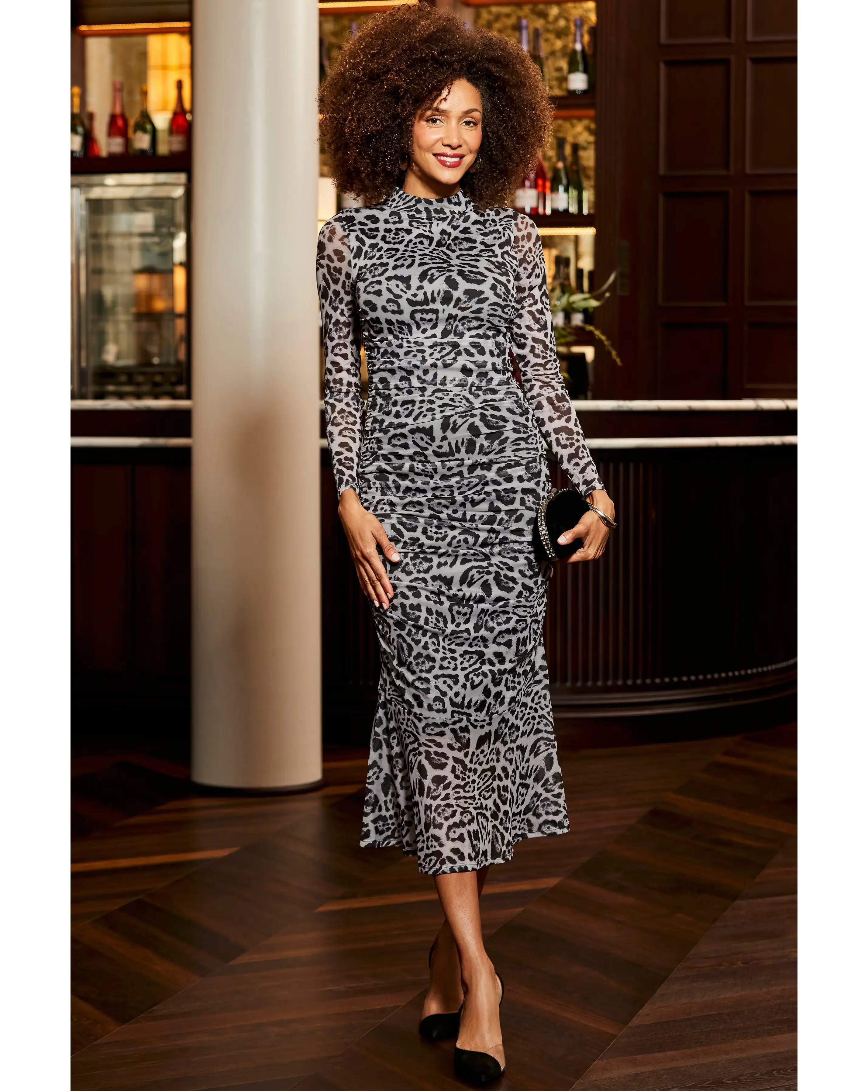 Sosandar Animal Print Fitted Dress 2 Sosandar Animal Print Fitted Dress