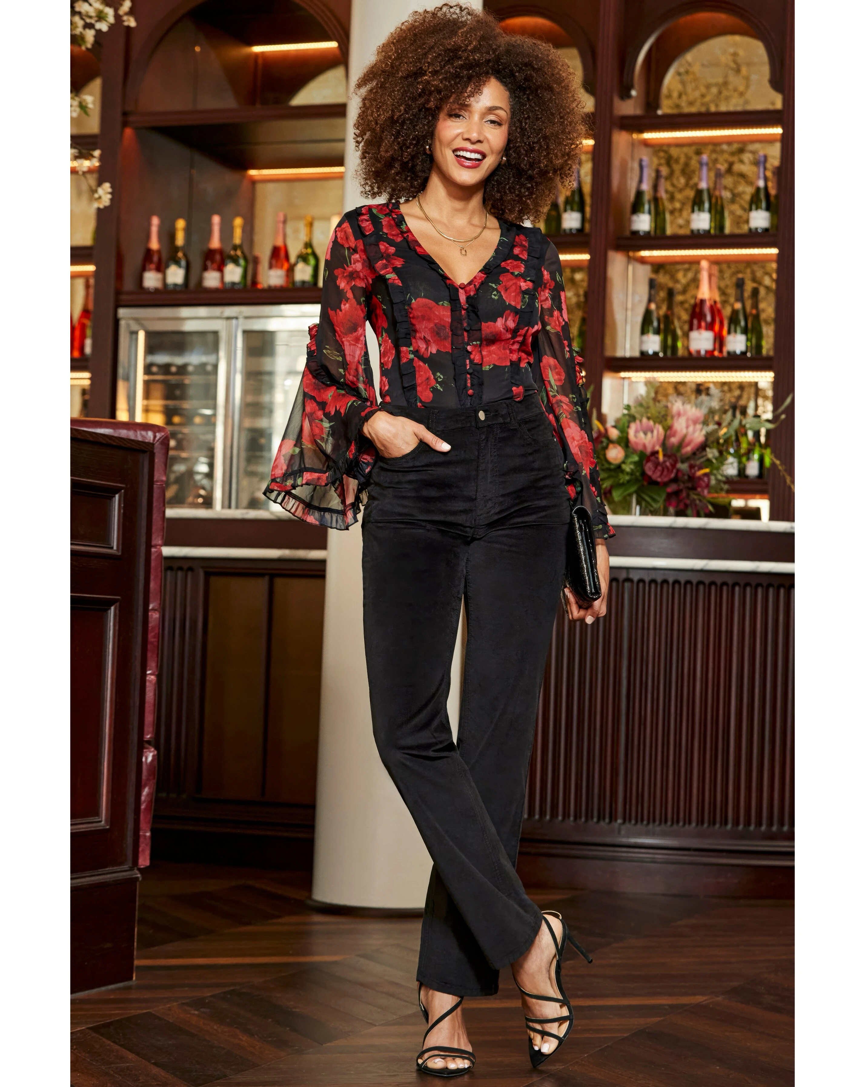 Sosandar Ruffle Front Wide Sleeve Top 5 Sosandar Ruffle Front Wide Sleeve Top
