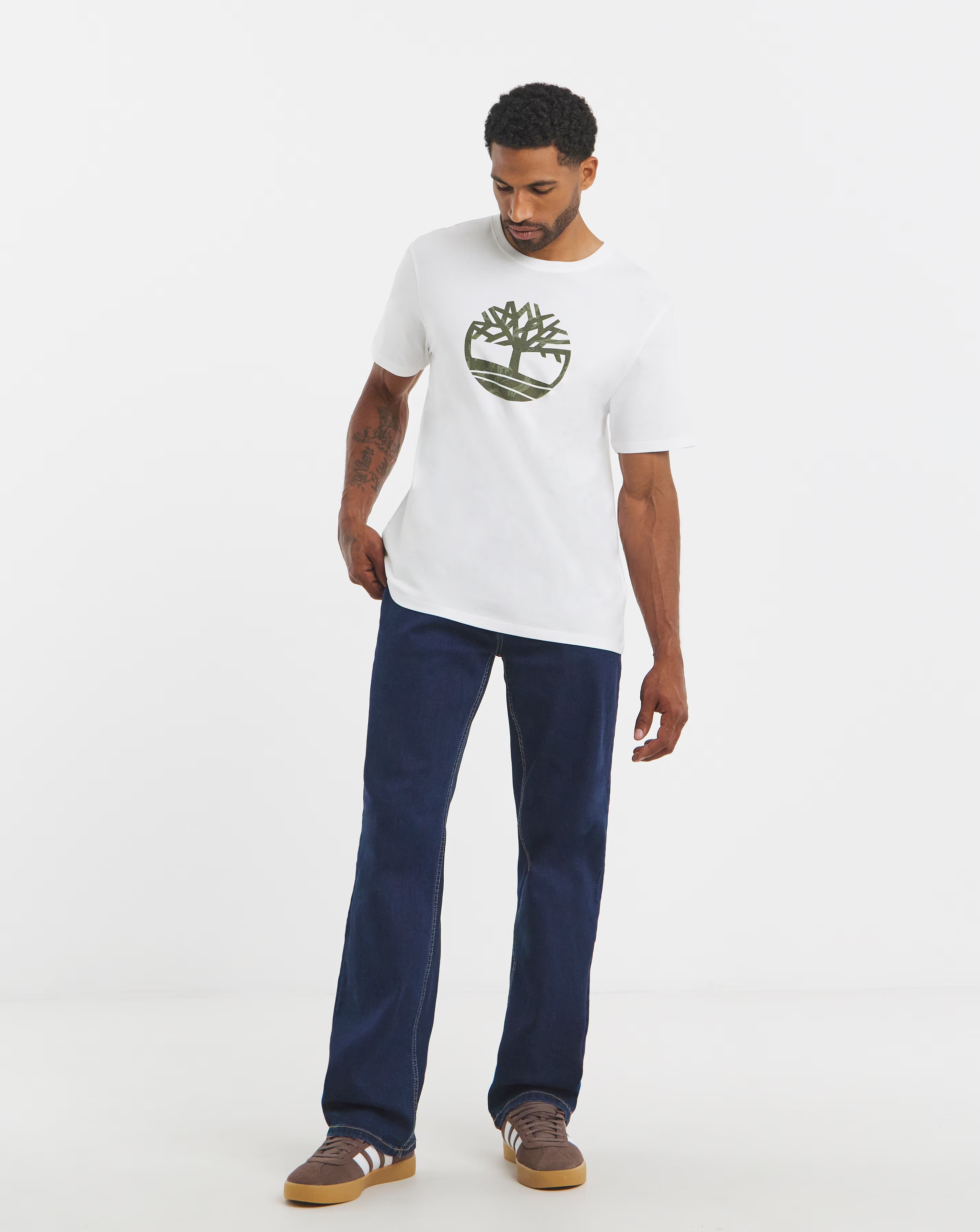 Timberland Kennebec River Camo Tree Logo T-Shirt - White 2 Timberland Kennebec River Camo Tree Logo T-Shirt - White