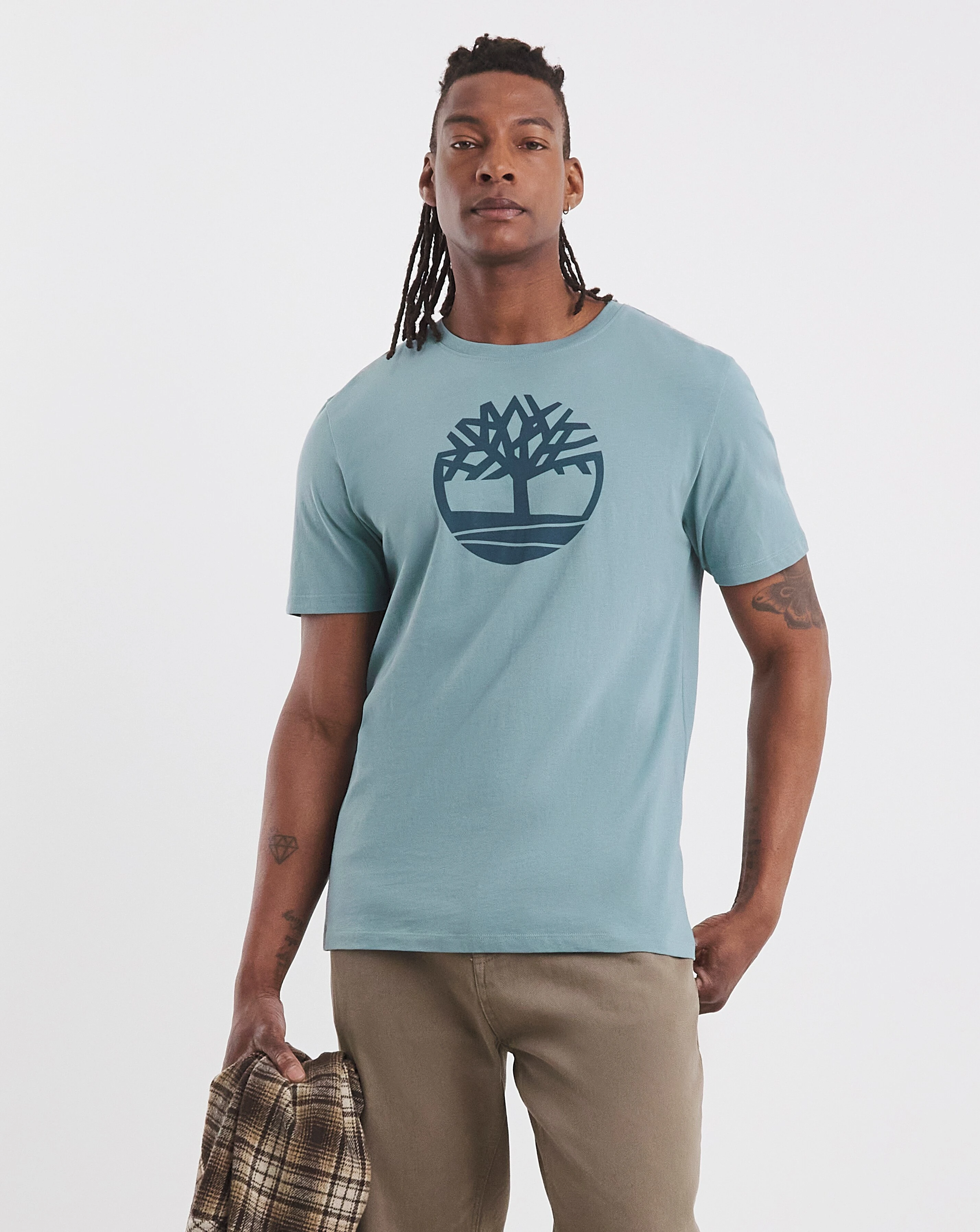 Timberland Kennebec River Tree Logo T-Shirt - Blue 1 Timberland Kennebec River Tree Logo T-Shirt - Blue